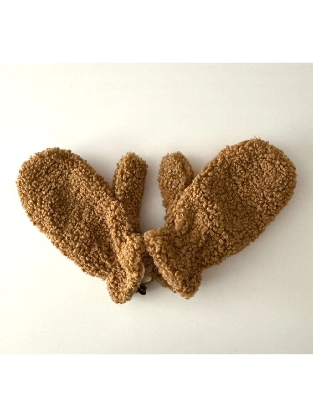 NWOT Love & Lore Womens Brown Sherpa Mittens With Fleece Lining One Size